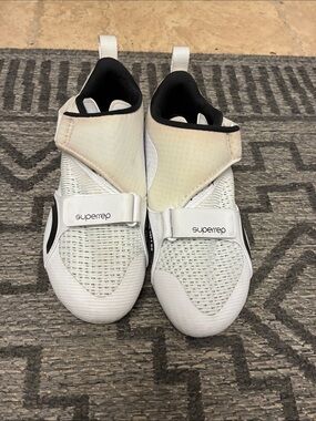 Nike White and Black Cycle shoes- replacement parts